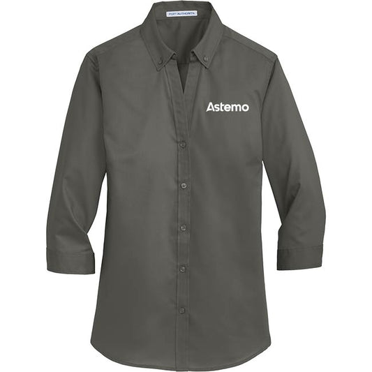 Port Authority® Women's 3/4-Sleeve SuperPro™ Twill Shirt